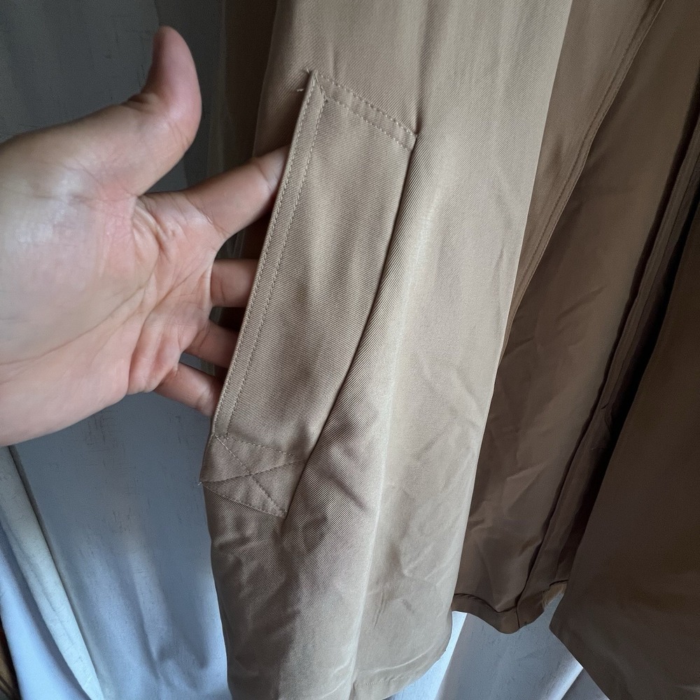 Wonderly Women's‎ Trench Coat with Pockets collar New Size XL - Picture 3 of 14